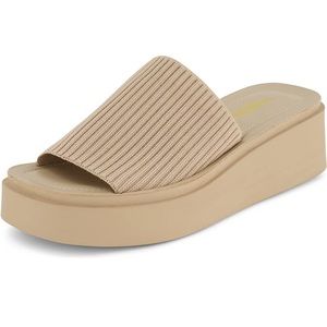 BRAND NEW Cushionaire Pim Knit Platform Sandal with Memory Foam size 8.5